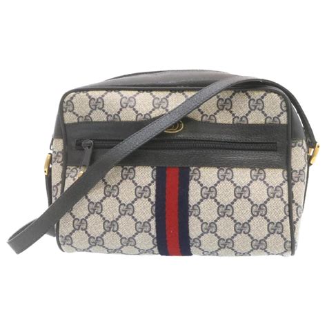 GUCCI GG Canvas Accessory Pouch Purse Sherry Line Hand 